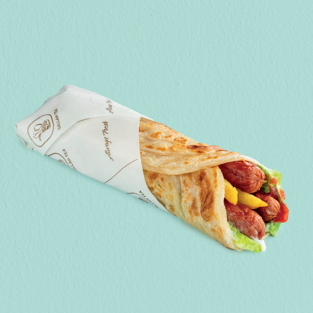 Paratha hotdog